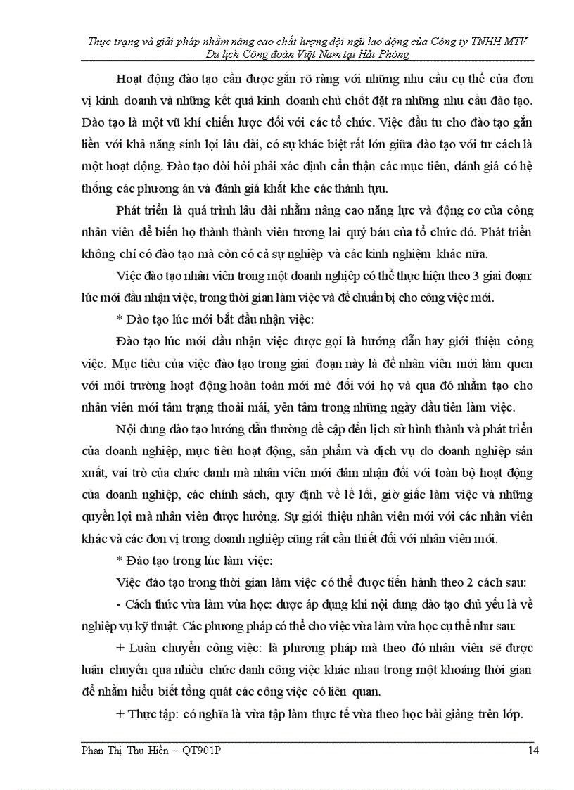 image for page Thực trạng và giải pháp nhằm nâng cao chất lượng đội ngũ lao động của Công ty TNHH MTV Du lịch Công đoàn Việt Nam tại Hải Phòng