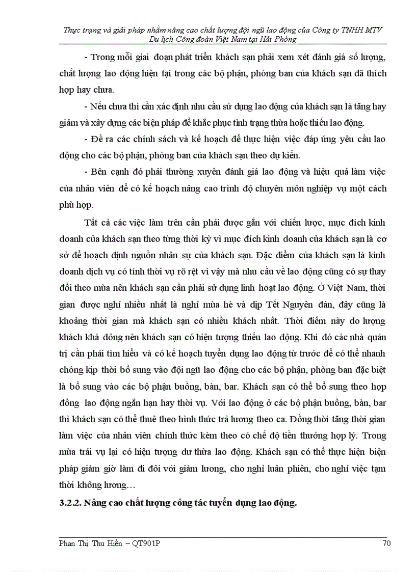 image for page Thực trạng và giải pháp nhằm nâng cao chất lượng đội ngũ lao động của Công ty TNHH MTV Du lịch Công đoàn Việt Nam tại Hải Phòng