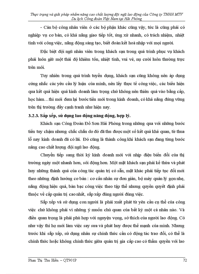 image for page Thực trạng và giải pháp nhằm nâng cao chất lượng đội ngũ lao động của Công ty TNHH MTV Du lịch Công đoàn Việt Nam tại Hải Phòng