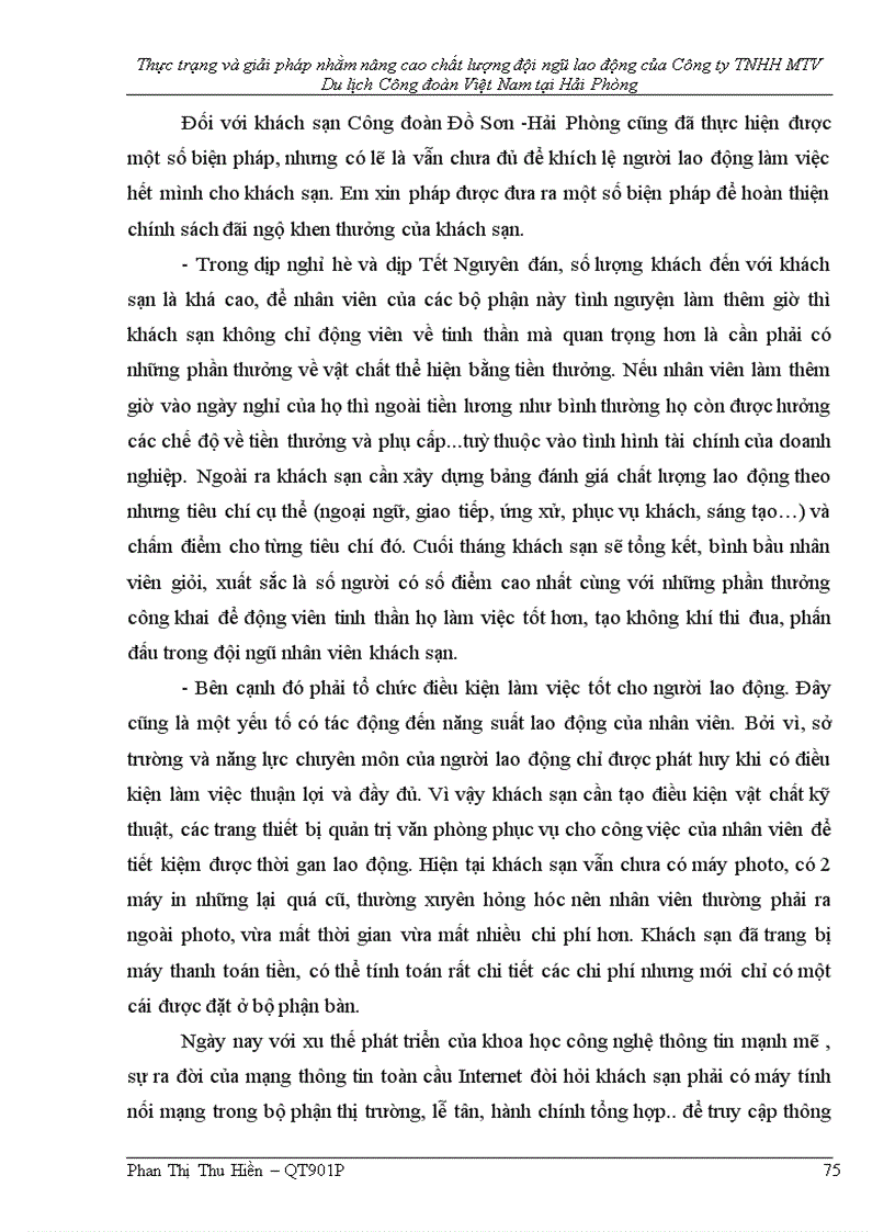 image for page Thực trạng và giải pháp nhằm nâng cao chất lượng đội ngũ lao động của Công ty TNHH MTV Du lịch Công đoàn Việt Nam tại Hải Phòng