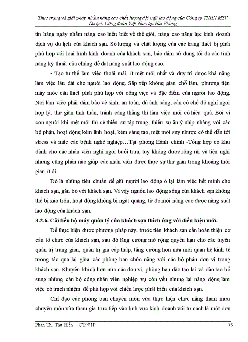 image for page Thực trạng và giải pháp nhằm nâng cao chất lượng đội ngũ lao động của Công ty TNHH MTV Du lịch Công đoàn Việt Nam tại Hải Phòng