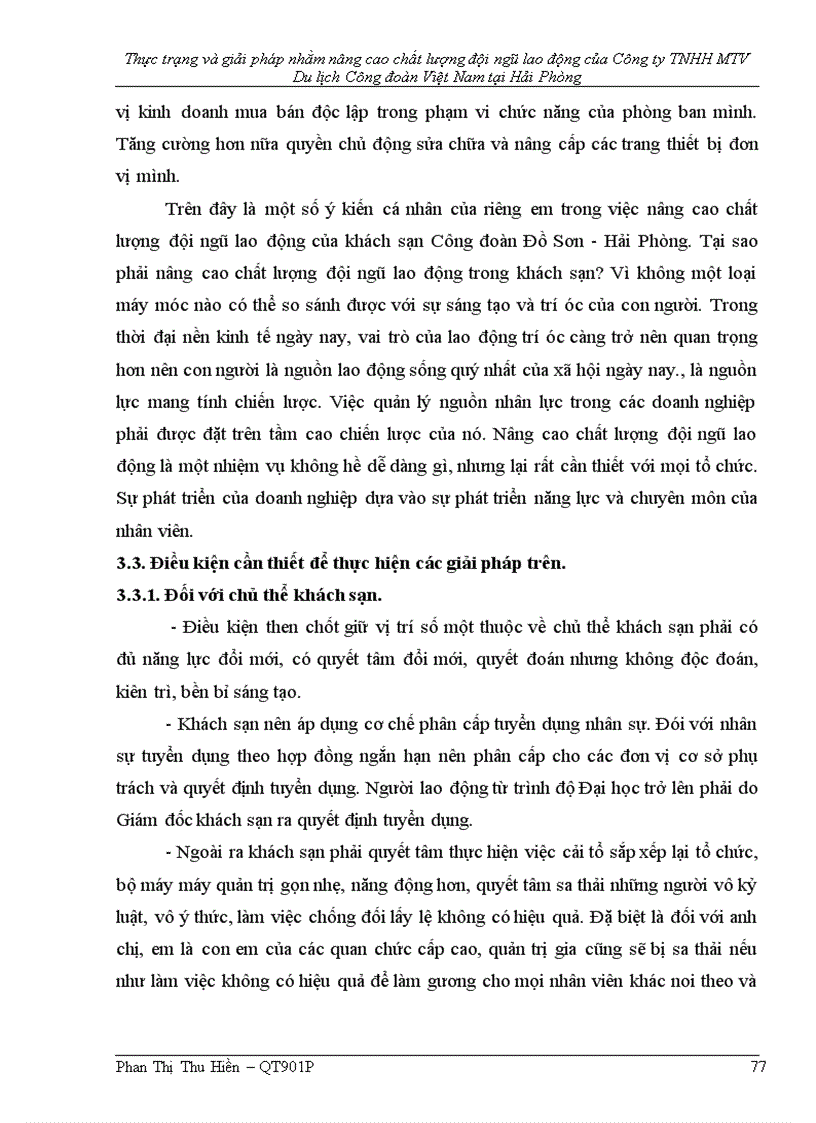 image for page Thực trạng và giải pháp nhằm nâng cao chất lượng đội ngũ lao động của Công ty TNHH MTV Du lịch Công đoàn Việt Nam tại Hải Phòng