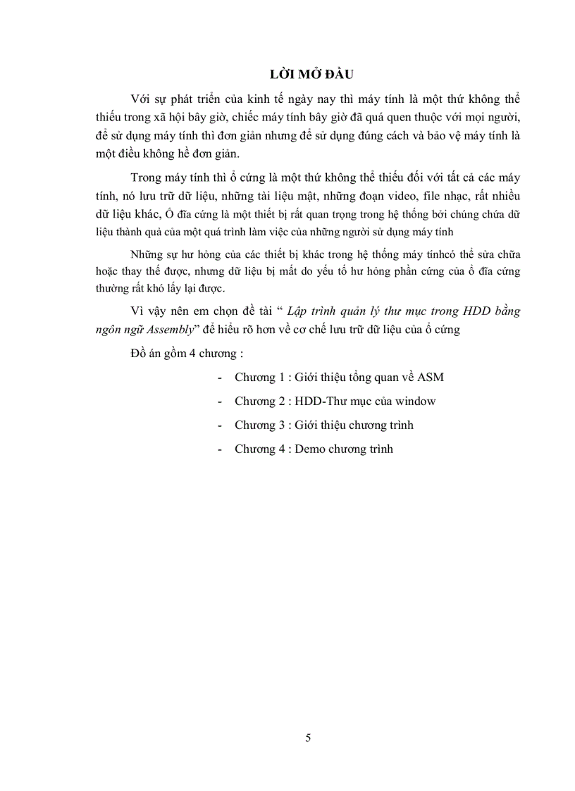 image for page Lập trình quản lý thư mục trong HDD bằng ngôn ngữ Assembly