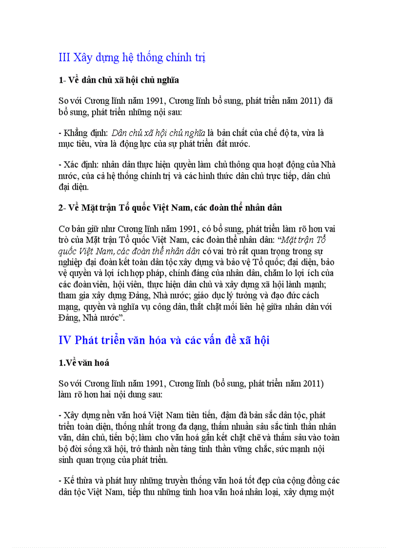 image for page Nội dung chủ yếu và phân tích những nội dung mới của đường lối Đại Hội 1