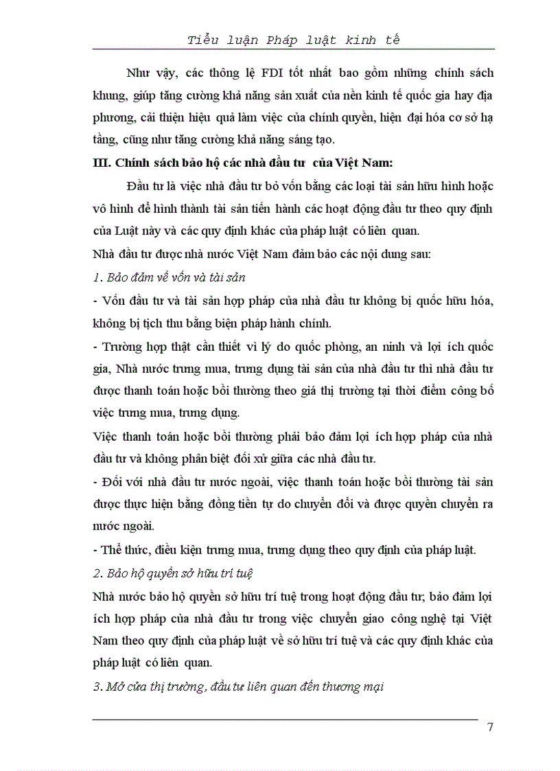 image for page Tại sao phải thu hút vốn đầu tư nước ngoài Theo em Nhà nước Việt Nam nên có những quy định như thế nào để vừa thui hút được vốn nước ngoài vừa bảo hộ được các nhà đầu tư trong nước