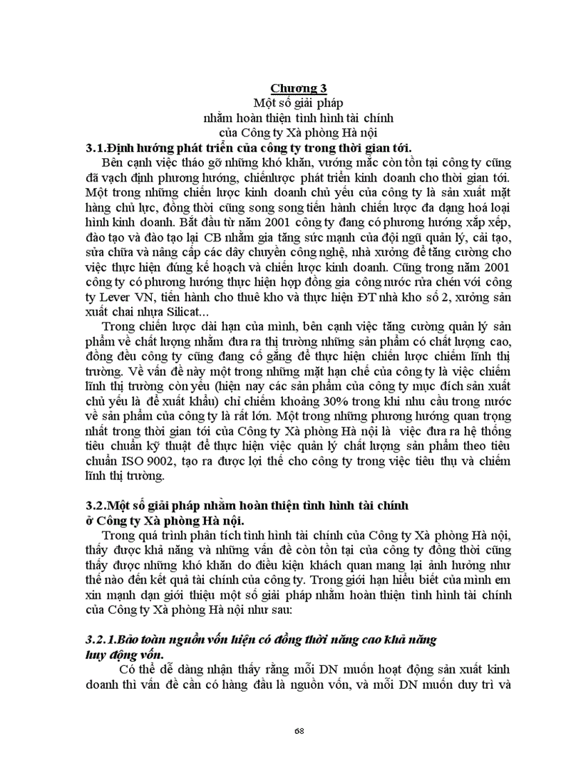 image for page Báo cáo tài chính với việc phân tích tình hình tài chính của doanh nghiệp tại công ty xà phòng Hà Nội