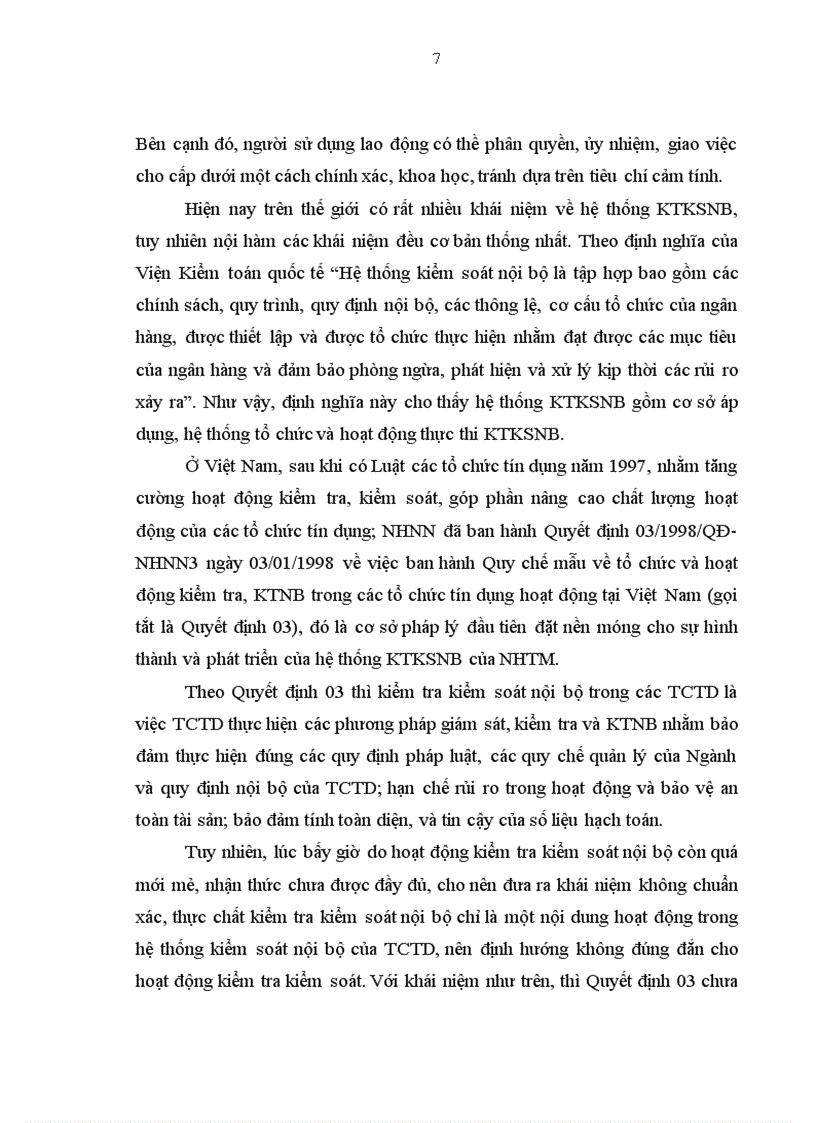 image for page Pháp luật điều chỉnh hệ thống kiểm tra kiểm soát nội bộ của ngân hàng thương mại và hoạt động của hệ thống kiểm tra kiểm soát nội bộ