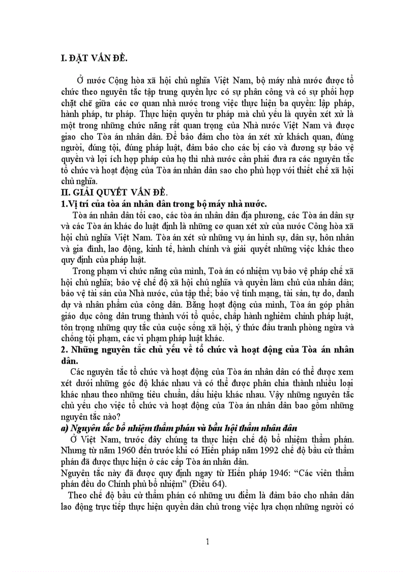 image for page Bài tập học kỳ Những nguyên tắc chủ yếu về tổ chức và hoạt động của Tòa án nhân dân