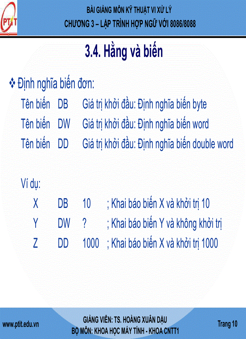 image for page Giáo Trình kĩ thuật vi xử lý LẬP TRÌNH HỢP NGỮ VỚI 8086 8088