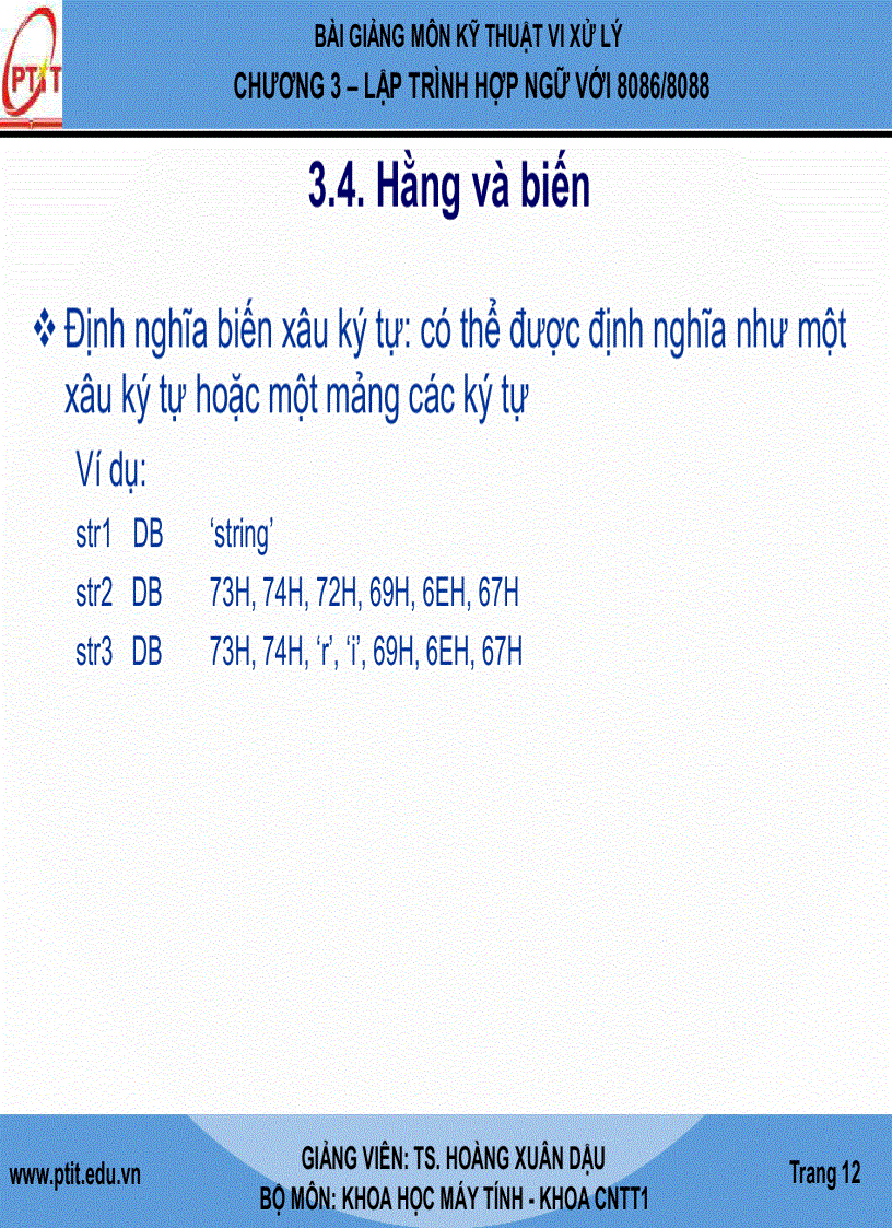 image for page Giáo Trình kĩ thuật vi xử lý LẬP TRÌNH HỢP NGỮ VỚI 8086 8088