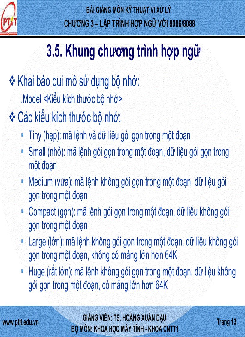 image for page Giáo Trình kĩ thuật vi xử lý LẬP TRÌNH HỢP NGỮ VỚI 8086 8088