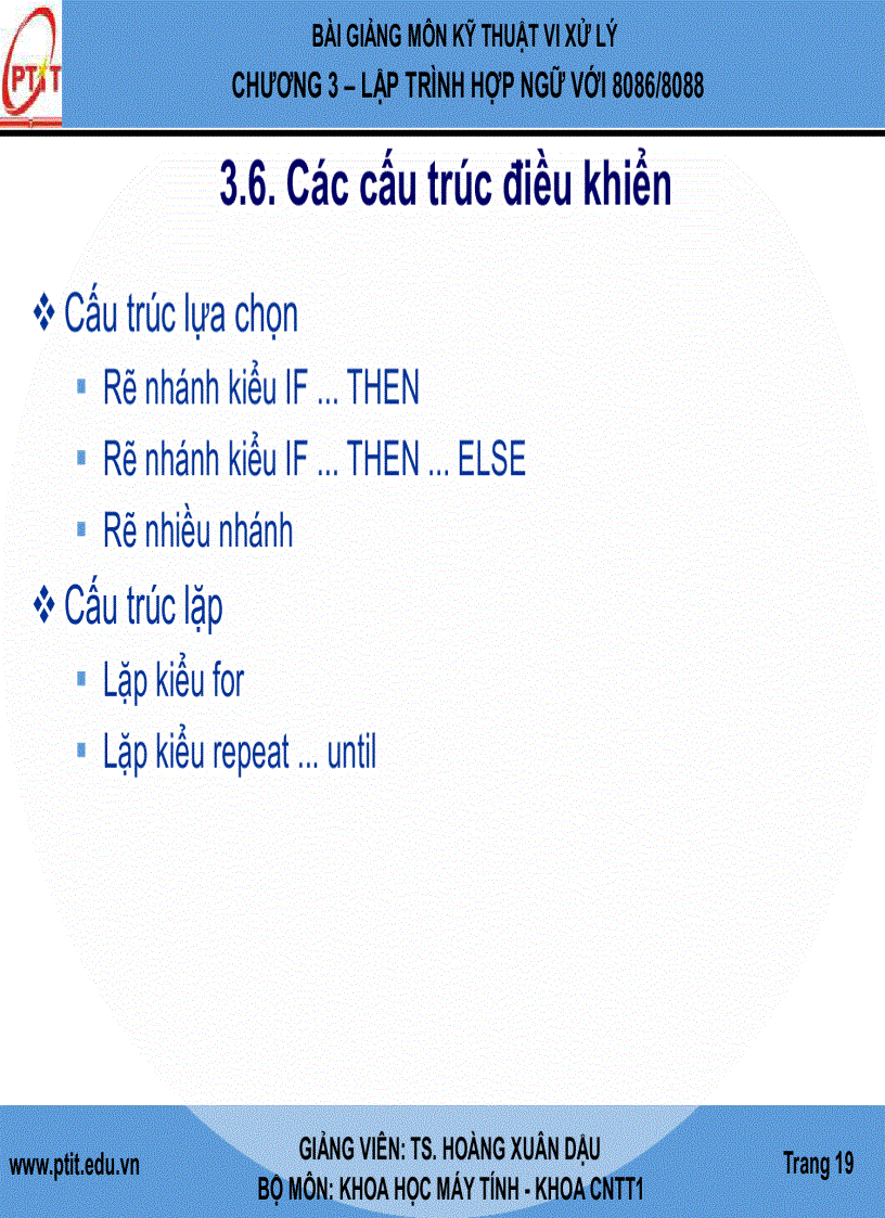 image for page Giáo Trình kĩ thuật vi xử lý LẬP TRÌNH HỢP NGỮ VỚI 8086 8088