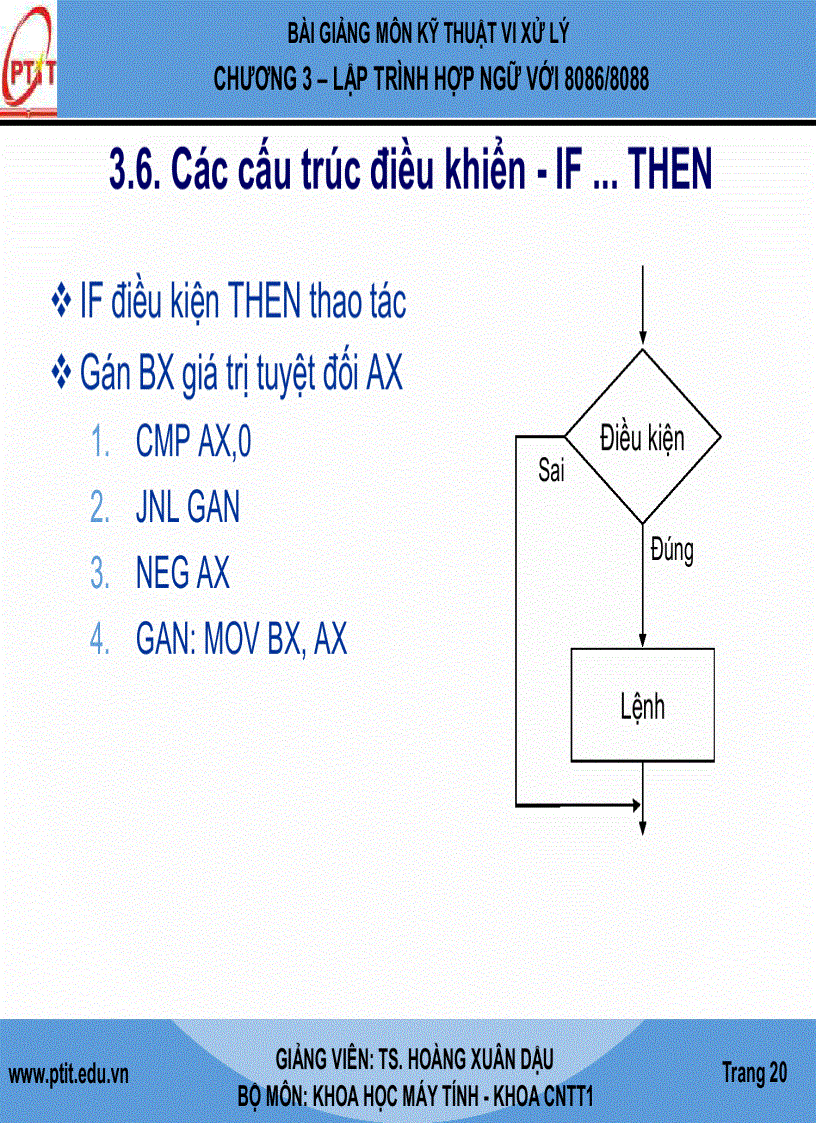 image for page Giáo Trình kĩ thuật vi xử lý LẬP TRÌNH HỢP NGỮ VỚI 8086 8088