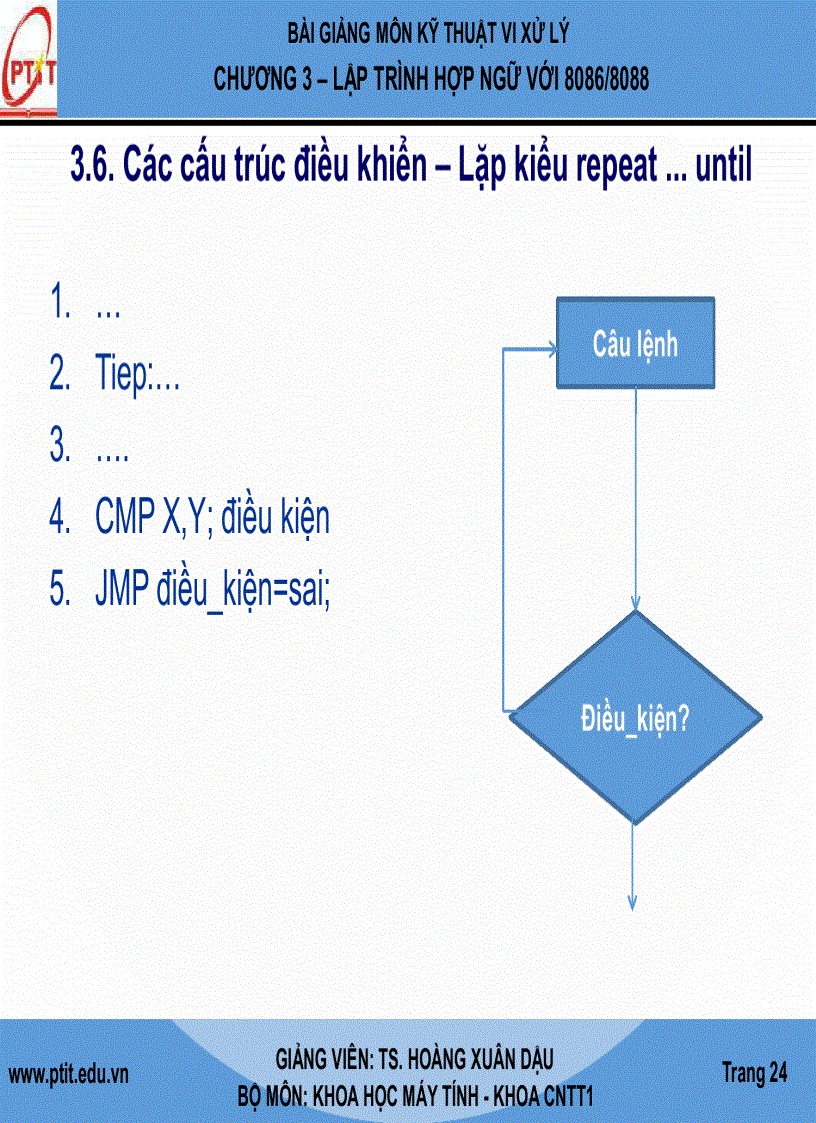 image for page Giáo Trình kĩ thuật vi xử lý LẬP TRÌNH HỢP NGỮ VỚI 8086 8088