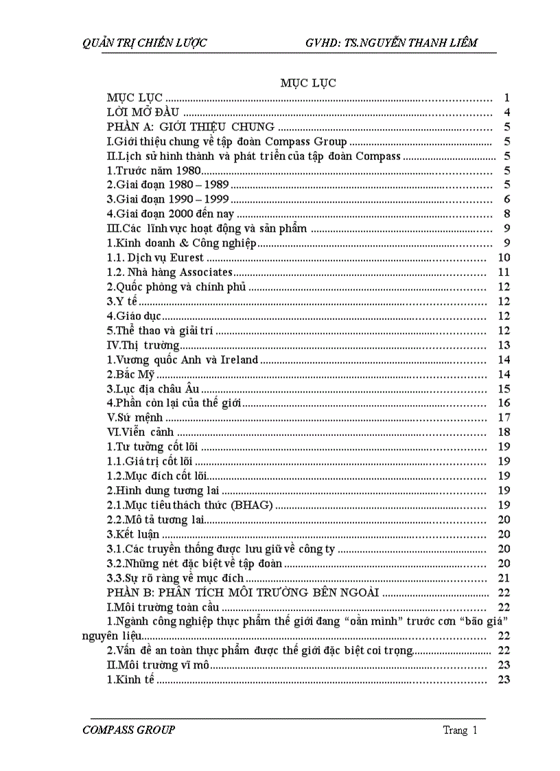 image for page Phân tích chiến lược của tập đoàn Compass Group