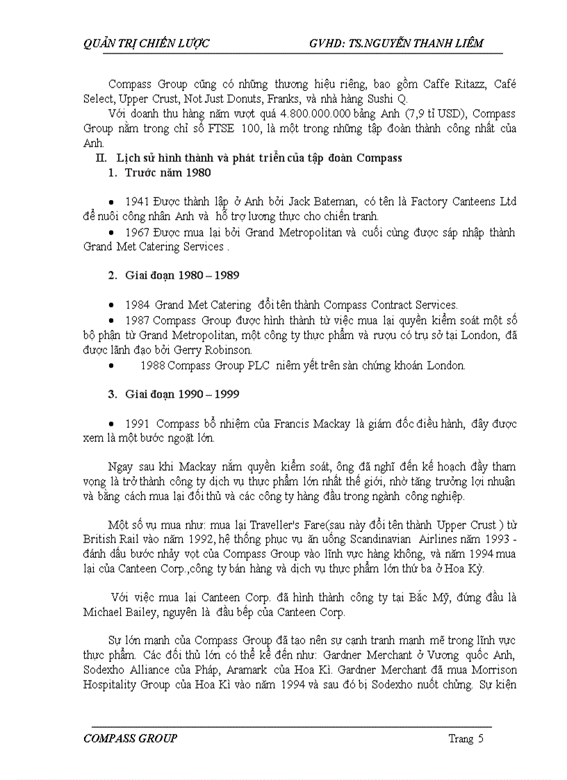 image for page Phân tích chiến lược của tập đoàn Compass Group
