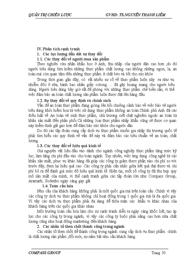 image for page Phân tích chiến lược của tập đoàn Compass Group