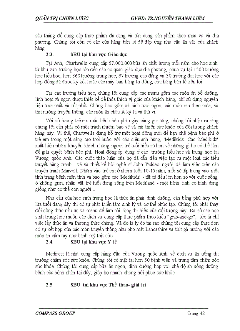 image for page Phân tích chiến lược của tập đoàn Compass Group