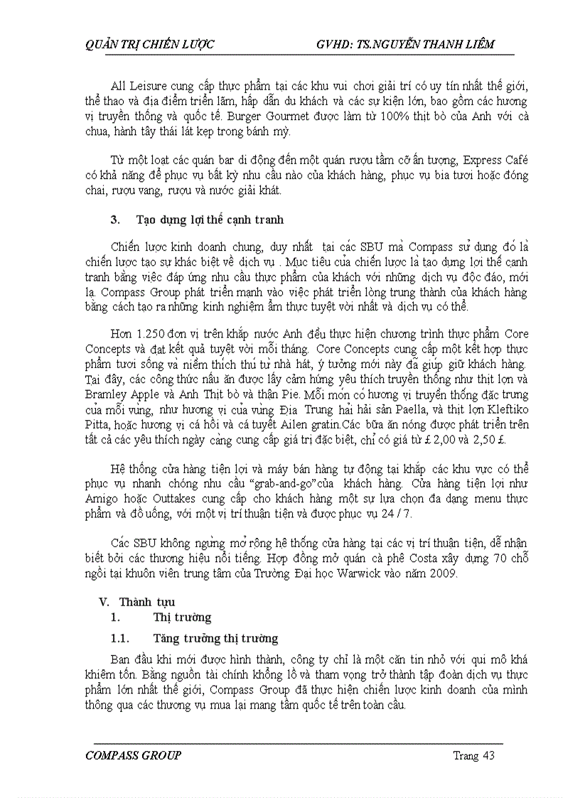 image for page Phân tích chiến lược của tập đoàn Compass Group