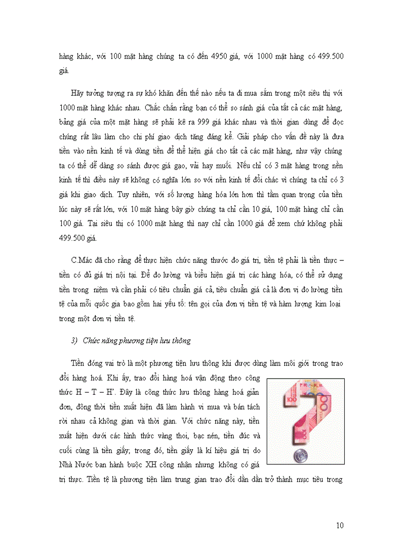 image for page Tiểu luận mác lê Nguồn gốc và tính chất của tiền tệ theo quan điểm triết học mác lênin