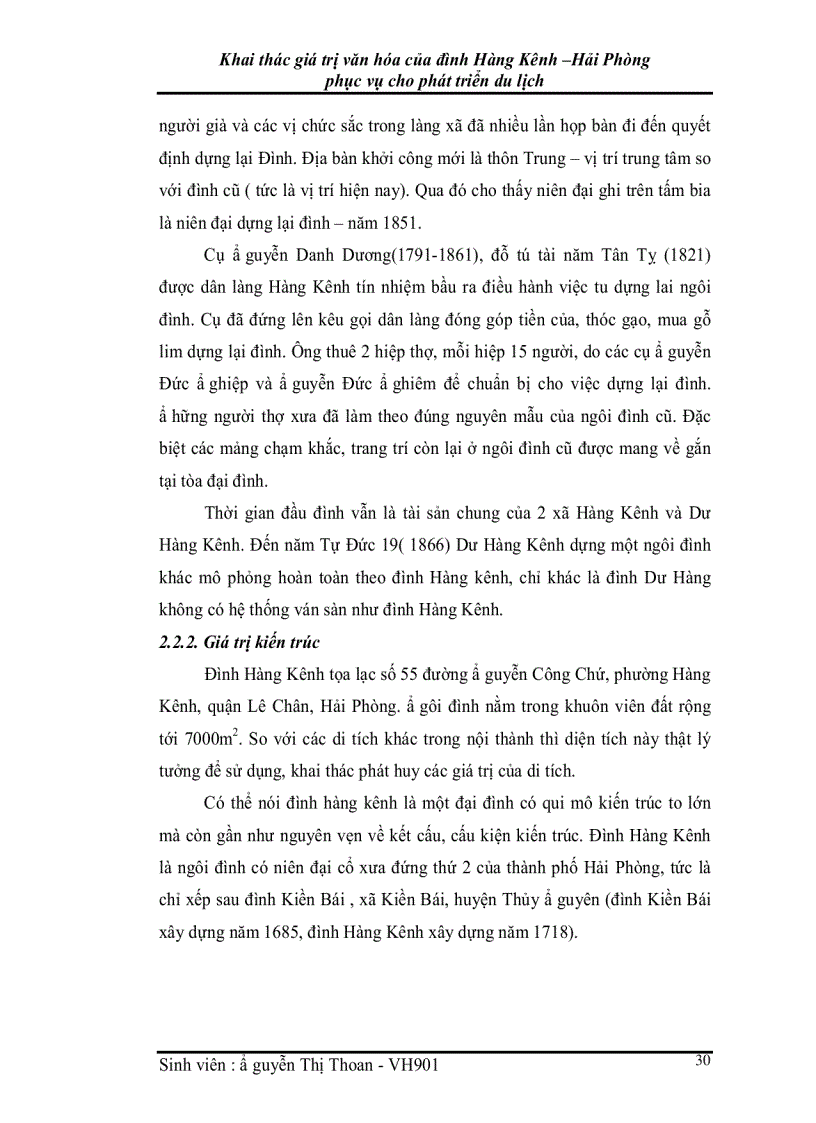 image for page Khai thác giá trị văn hóa của đình Hàng Kênh Hải Phòng phục vụ cho phát triển du lịch