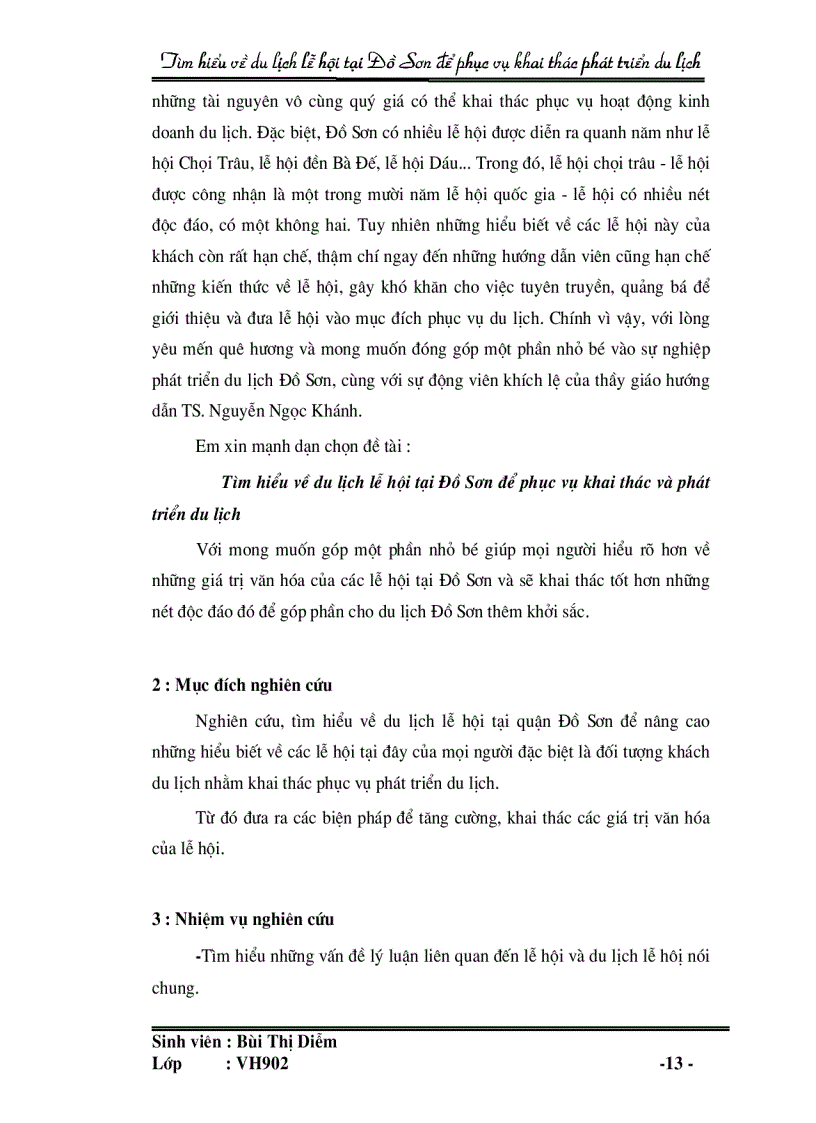 image for page Tìm hiểu về du lịch lễ hội tại Đồ Sơn để phục vụ khai thác và phát triển du lịch