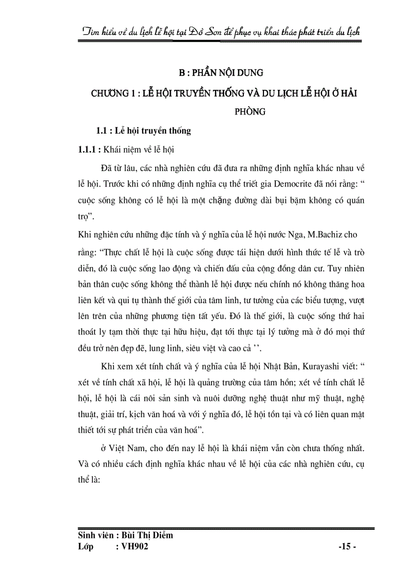 image for page Tìm hiểu về du lịch lễ hội tại Đồ Sơn để phục vụ khai thác và phát triển du lịch