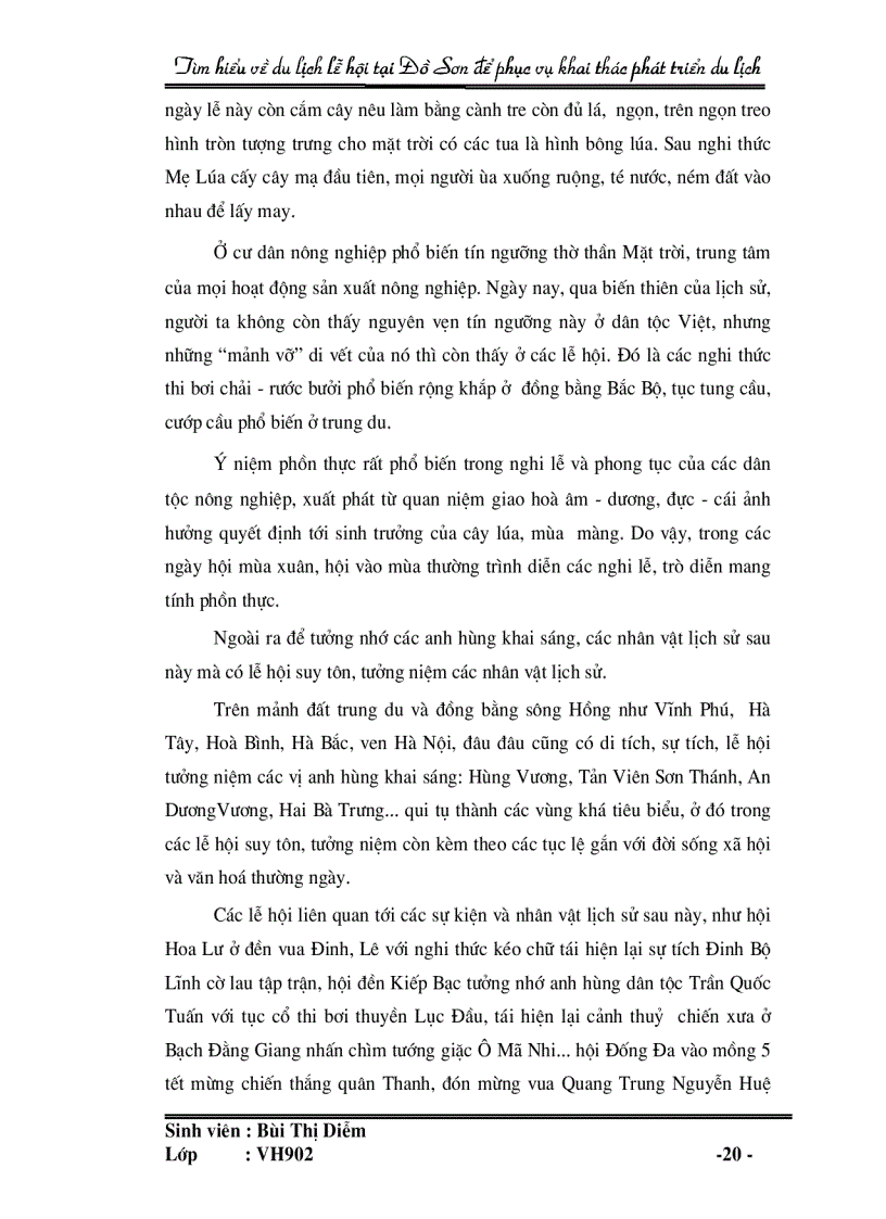 image for page Tìm hiểu về du lịch lễ hội tại Đồ Sơn để phục vụ khai thác và phát triển du lịch