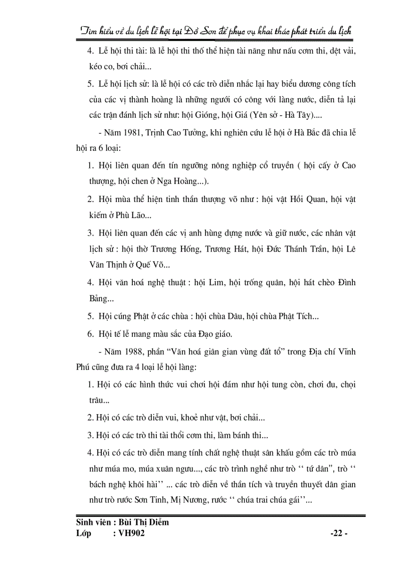 image for page Tìm hiểu về du lịch lễ hội tại Đồ Sơn để phục vụ khai thác và phát triển du lịch