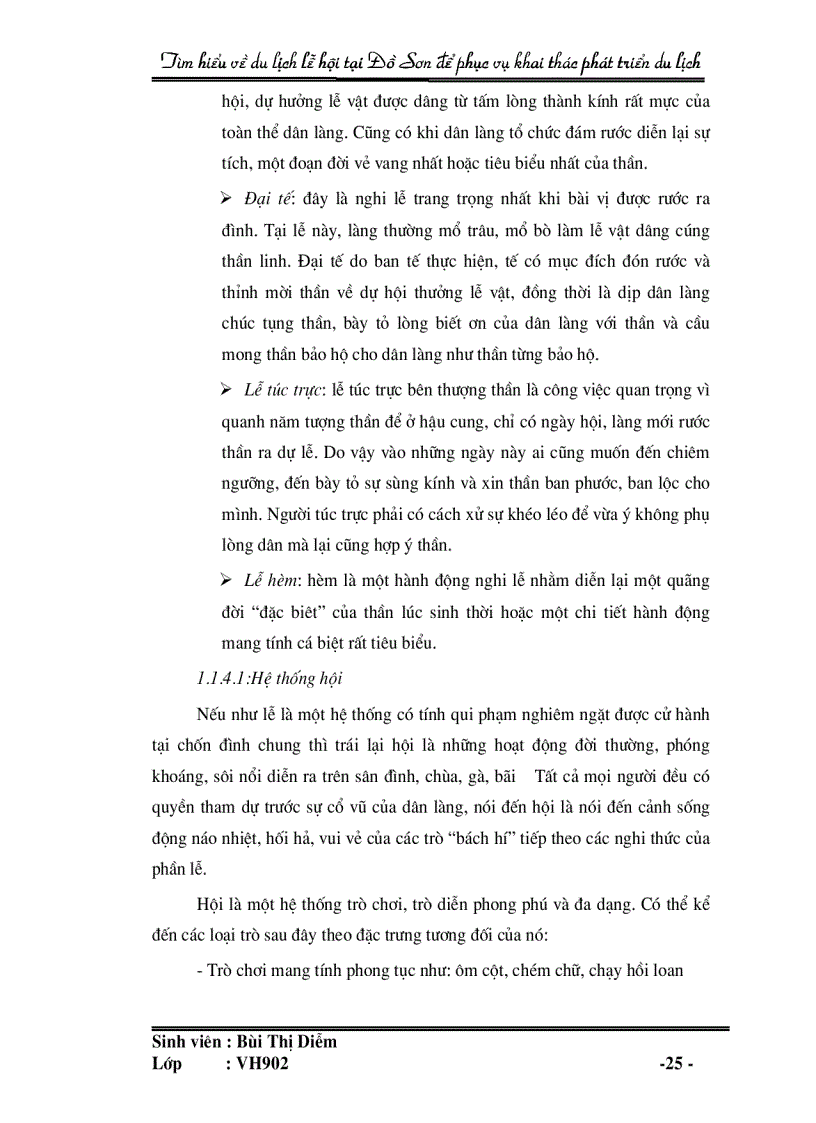 image for page Tìm hiểu về du lịch lễ hội tại Đồ Sơn để phục vụ khai thác và phát triển du lịch