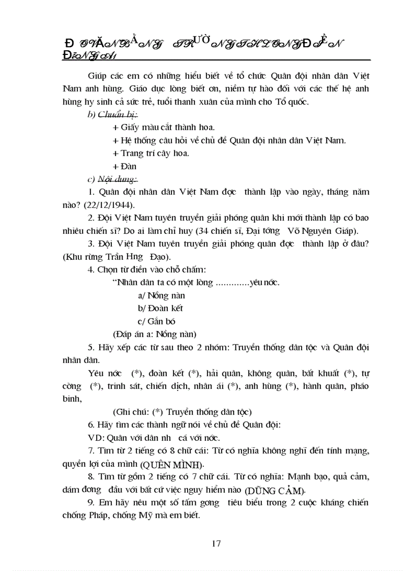 image for page Kinh nghiệm tổ chức tốt Chương trình Vui Để Học Trong Giờ Hoạt Động Ngoại Khóa