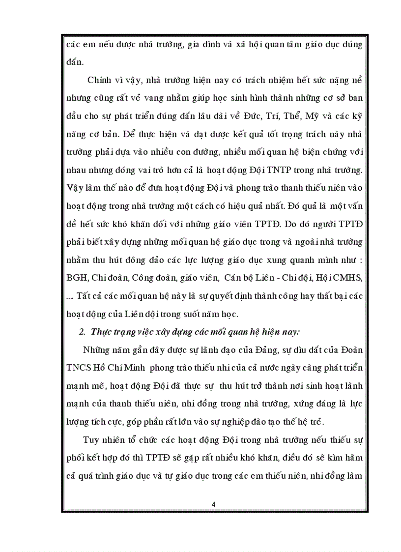 image for page Sự cần thiết trong xây dựng các mối quan hệ giữa TPTĐ với các lực lượng giáo dục trong và ngoài nhà trường