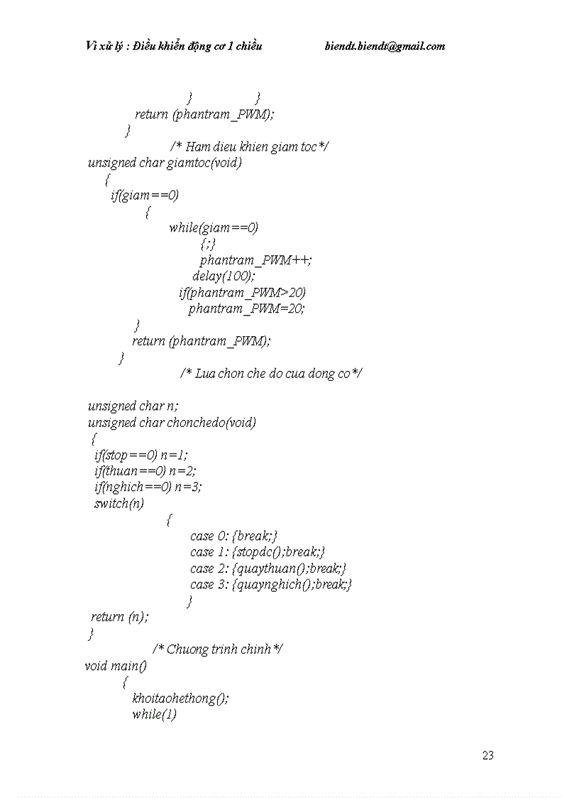 image for page Vi xử lý Điều khiển động cơ 1 chiều