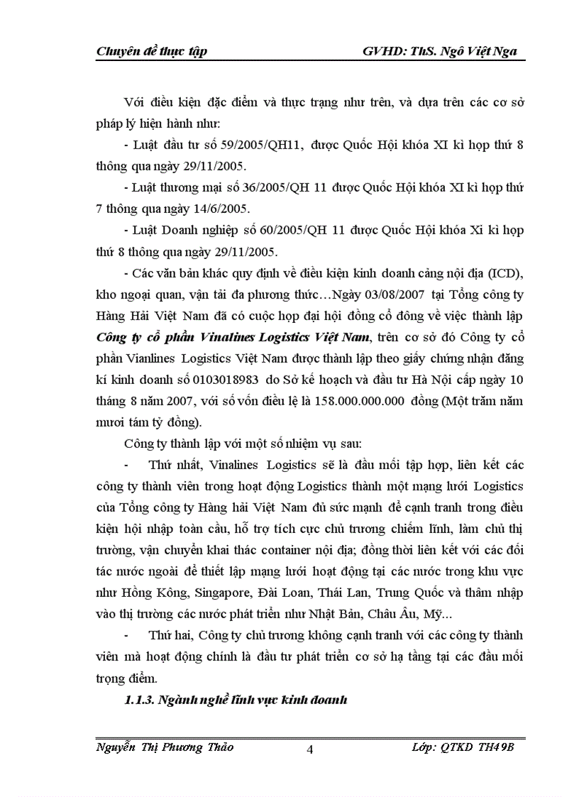 image for page Phát triển dịch vụ logistics của Công ty Cổ phần VINALINES LOGISTICS VIỆT NAM trong điều kiện hội nhập