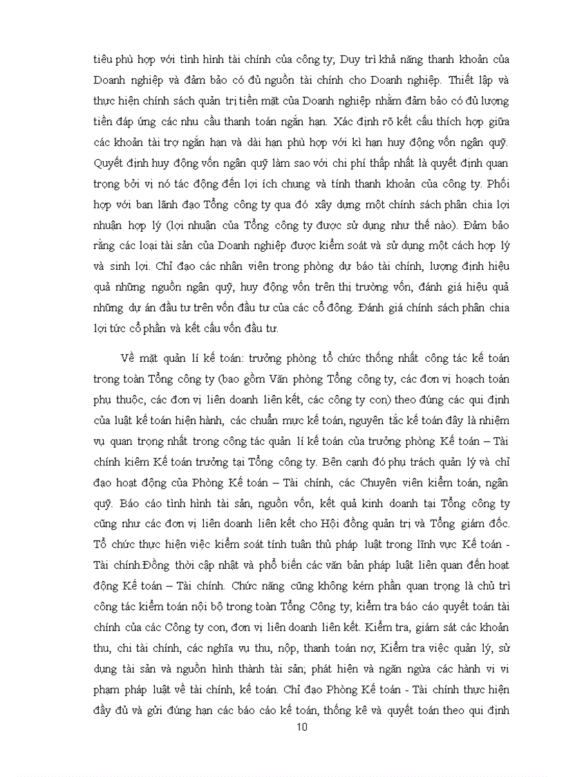 image for page Mô tả công việc trưởng phòng kế toán tài chính tại tổng công ty pisico