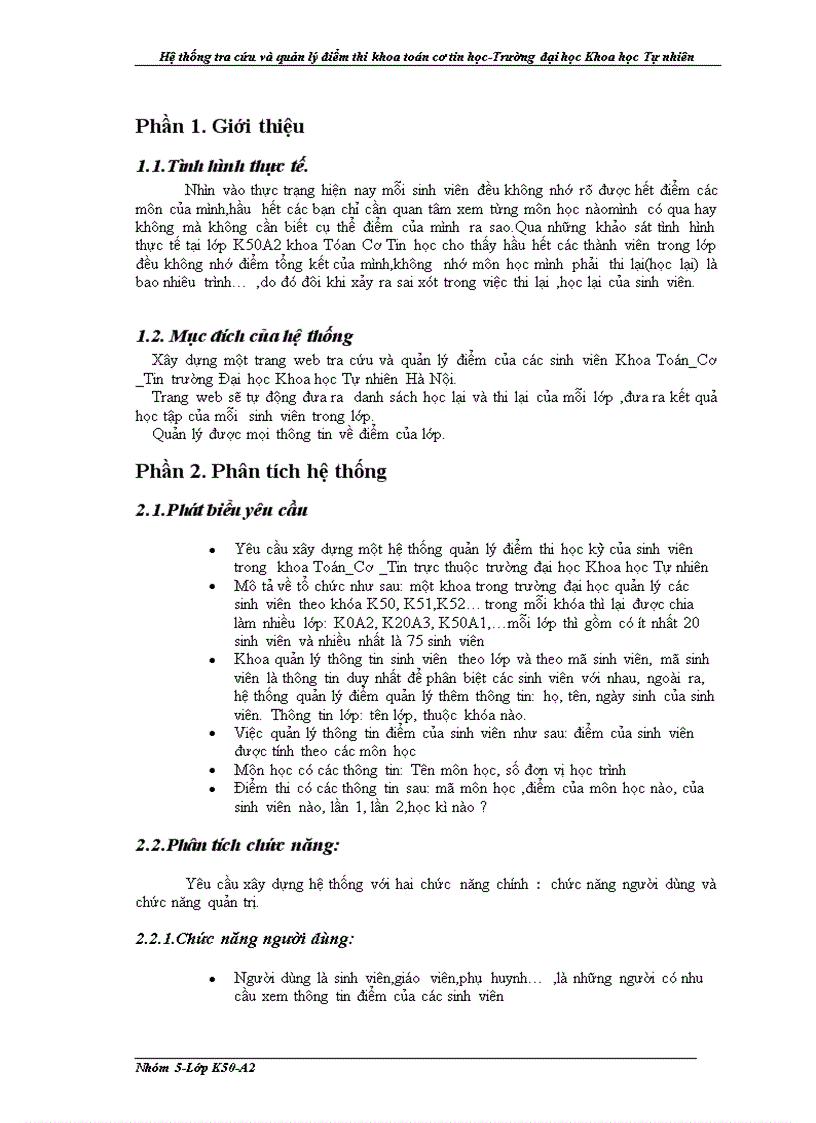 image for page Trang web quản lý và tra cứu điểm thi trong trường Đại học