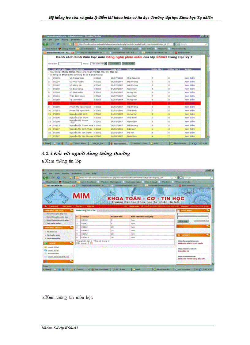 image for page Trang web quản lý và tra cứu điểm thi trong trường Đại học