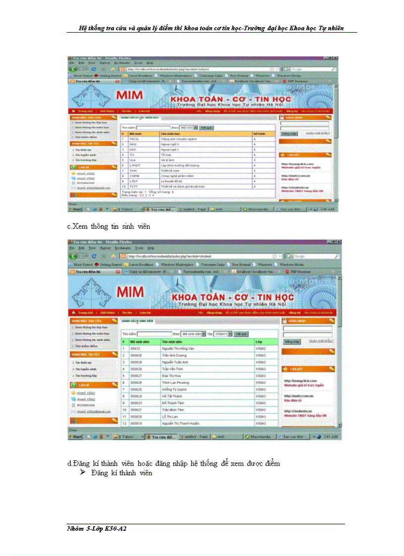 image for page Trang web quản lý và tra cứu điểm thi trong trường Đại học