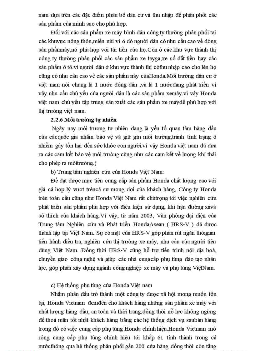 image for page Phân tích ảnh hưởng của môi trường đến hoạt động Marketing của Công ty Honda Việt Nam