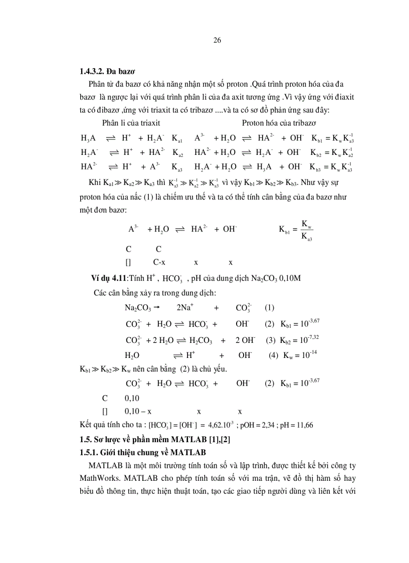 image for page Sử dụng phần mềm MATLAB vẽ giản đồ logarit nồng độ và ứng dụng tính toán cân bằng trong dung dịch axit bazơ