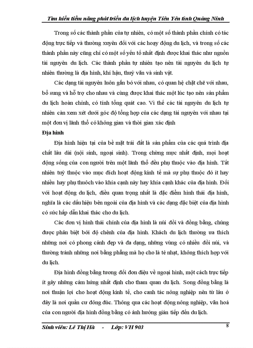 image for page Tìm hiểu tiềm năng phát triển du lịch huyện Tiên Yên tỉnh Quảng Ninh