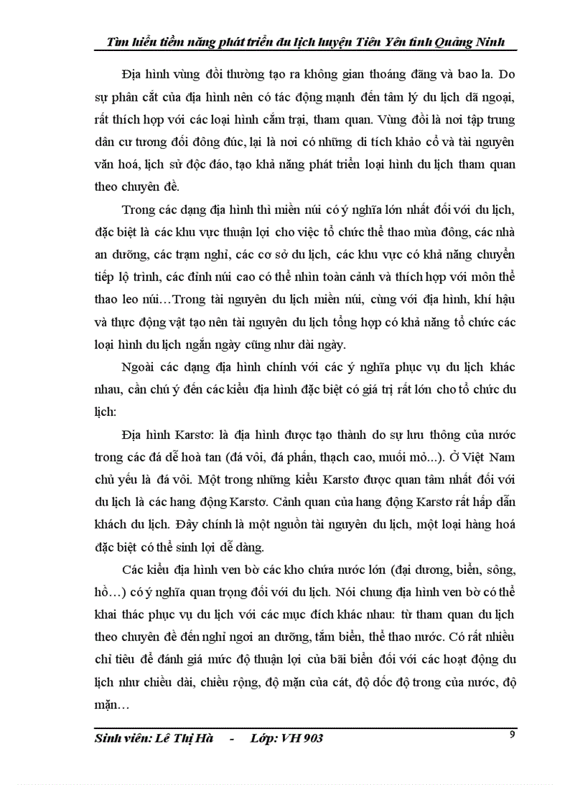 image for page Tìm hiểu tiềm năng phát triển du lịch huyện Tiên Yên tỉnh Quảng Ninh