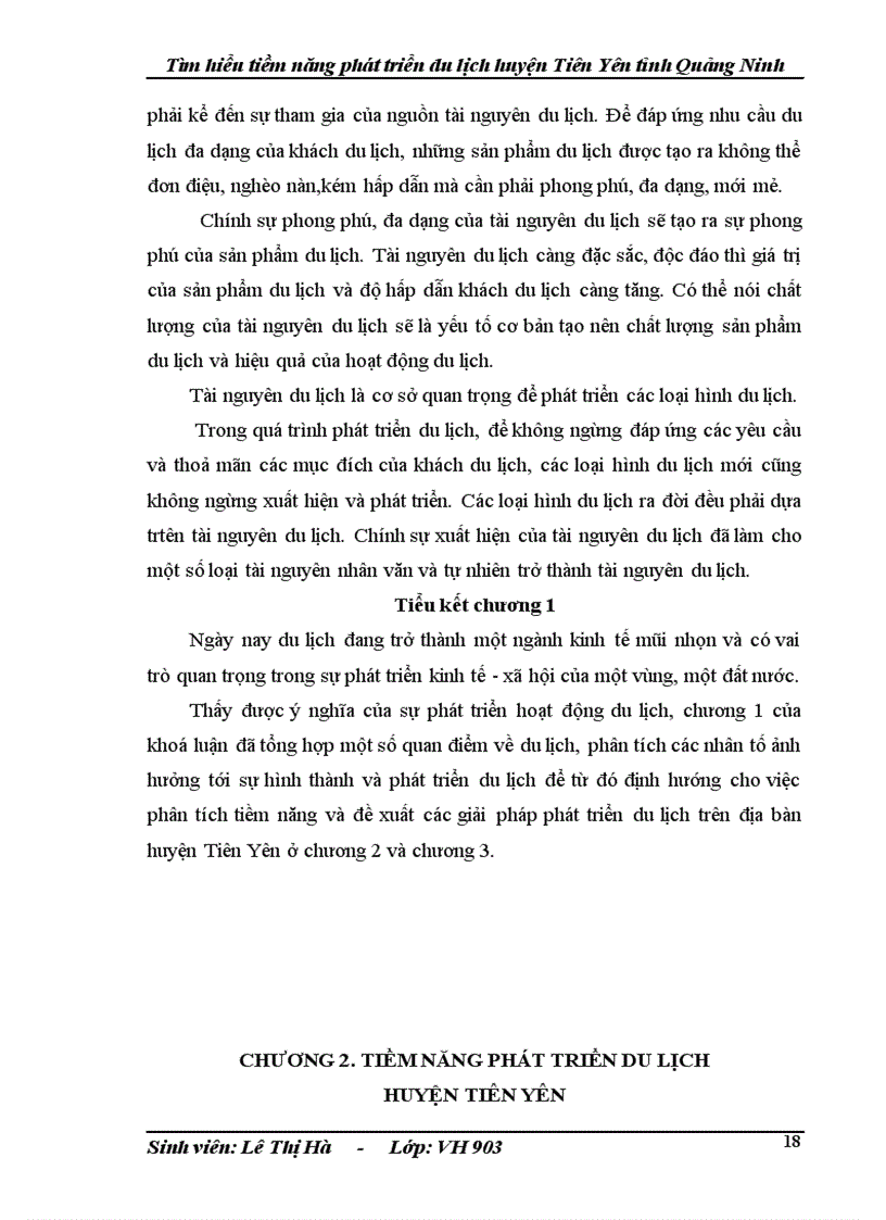 image for page Tìm hiểu tiềm năng phát triển du lịch huyện Tiên Yên tỉnh Quảng Ninh