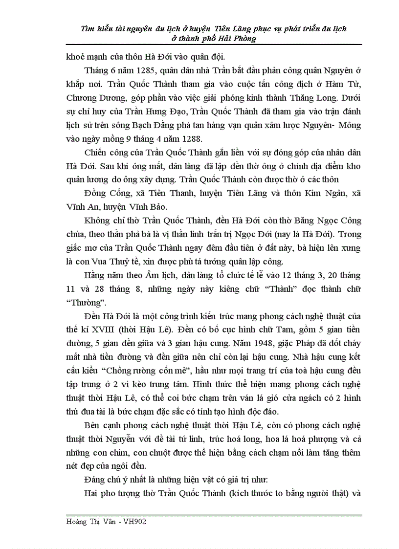 image for page Tìm hiểu tài nguyên du lịch ở huyện Tiên Lãng phục vụ phát triển du lịch thành phố Hải Phòng