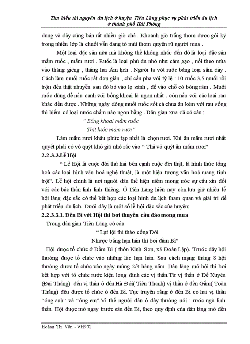 image for page Tìm hiểu tài nguyên du lịch ở huyện Tiên Lãng phục vụ phát triển du lịch thành phố Hải Phòng
