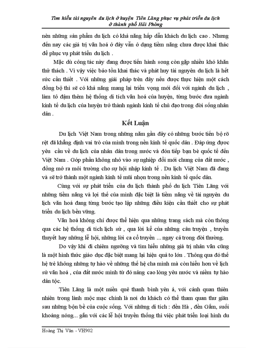 image for page Tìm hiểu tài nguyên du lịch ở huyện Tiên Lãng phục vụ phát triển du lịch thành phố Hải Phòng