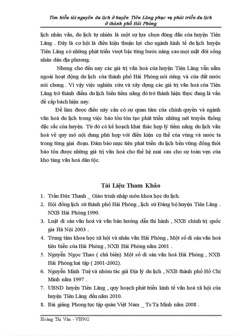 image for page Tìm hiểu tài nguyên du lịch ở huyện Tiên Lãng phục vụ phát triển du lịch thành phố Hải Phòng