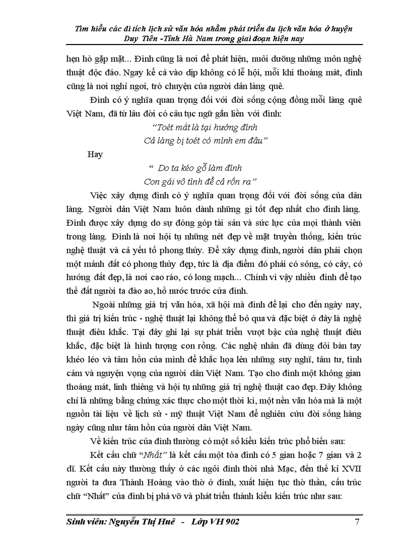 image for page Tìm hiểu các di tích lịch sử văn hoá phục vụ cho phát triển du lịch văn hoá ở huyện Duy Tiên Tỉnh Hà Nam trong giai đoạn hiện nay