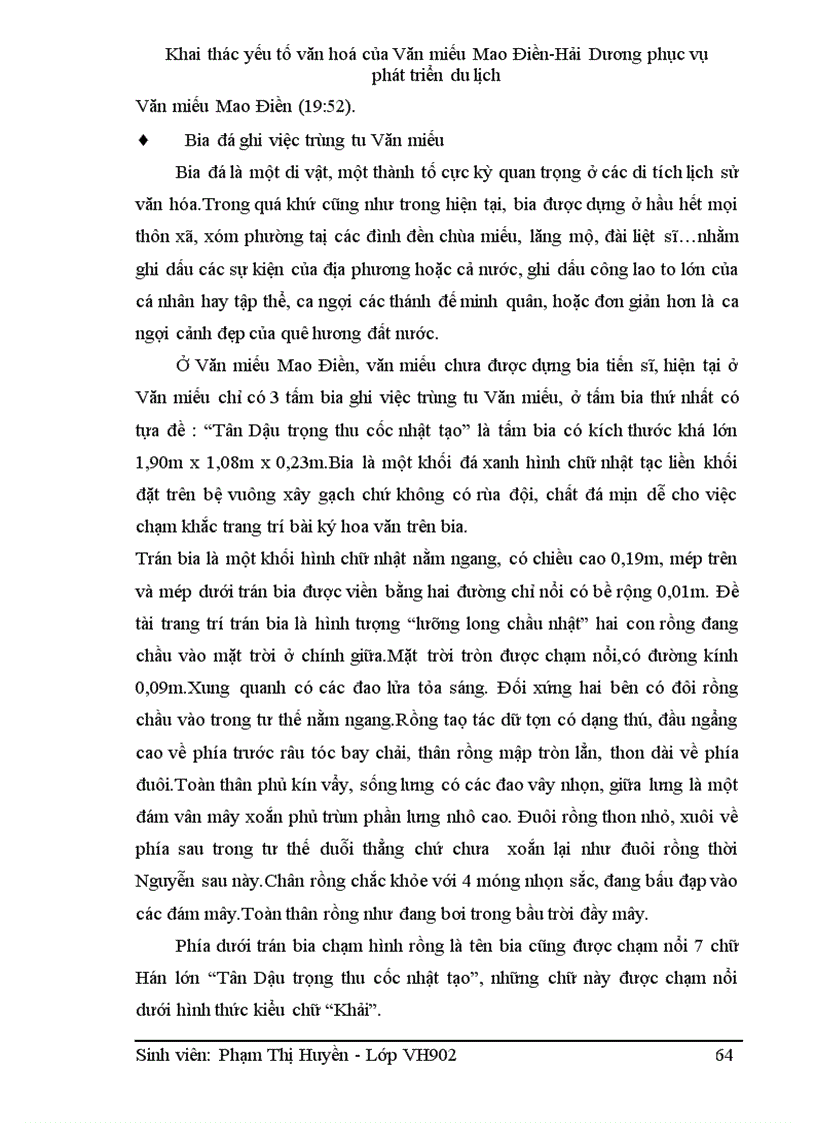 image for page Khai thác yếu tố văn hoá của Văn miếu Mao Điền Hải Dương phục vụ phát triển du lịch