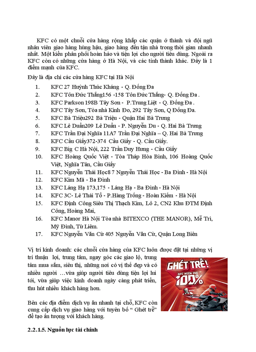 image for page Quản lý cung dịch vụ ăn nhanh của KFC